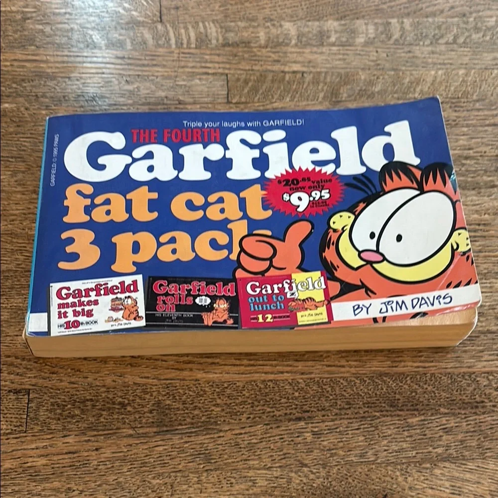 Vintage Set of 3 Garfield the Cat Comic Strip Funny Book Collection by Jim Davis